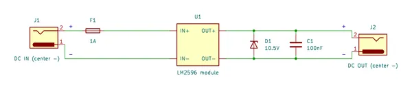 Pedalboard buck converter schematic
